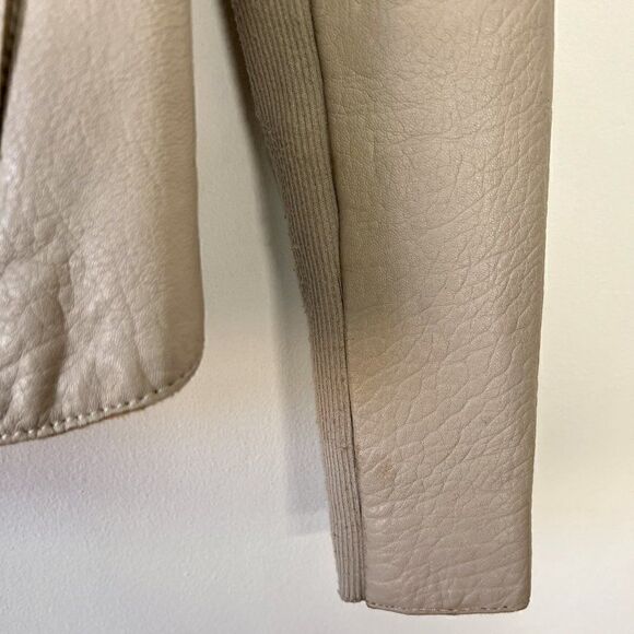 BCBGMaxAzria Cleo Genuine Leather Moto Jacket in Putty - Picture 6 of 12